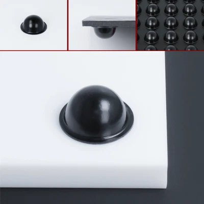 4-98x Wand-Puffer Ø 19 mm selbstklebend, WA 9,5 mm, Weich-PVC Gummi | schwarz - Bild 1 von 4