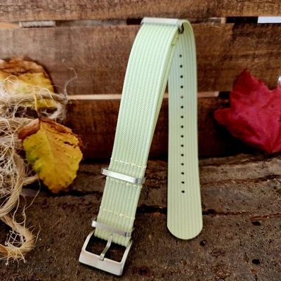 NATO strap Ribbed Fall Colors Satin Buckles Heavy Duty Water Resistant Watchband - Image 1 of 4