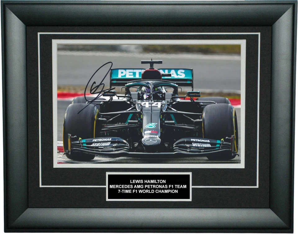 Lewis Hamilton Signed - Autographed - 8X12 Inches 2020 Mercedes F1 Photo Frame - Image 1 of 1