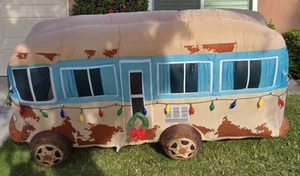 7,5 Fuß breit Weihnachten Urlaub Onkel Eddies Wohnmobil Weihnachten aufblasbar Gemmy mit Box - Bild 1 von 11