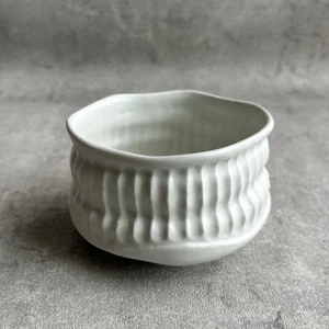 Japanese Matcha Tea bowl Chawan White Tea Ceremony Mino ware 500ml by Jinpo - Picture 1 of 13