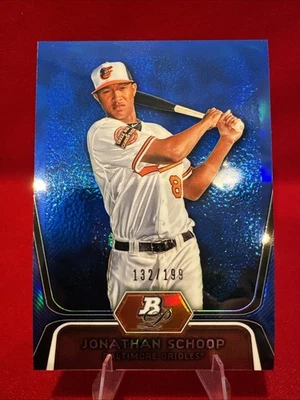 Bowman Platinum #BPP40 2012 Jonathan Schoop Prospects refractores azules #/199.  B6 Foto 1 de 2