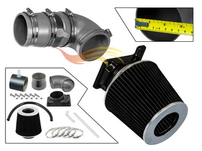 BCP RW 灰色 适用于 02-07 三菱 Lancer 2.0L L4 进气套件系统 + 过滤器 — 第 1/3 张图片