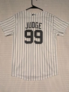 Nike Aaron Judge Yankees Pinstripe Jersey MLB Youth Shirt Boys Large 14/16 - Picture 1 of 9