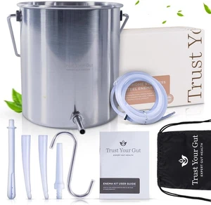 Trust Your Gut Kaffee Klistier Kit Edelstahl Darmreinigung Klistier Eimer Ki - Bild 1 von 7