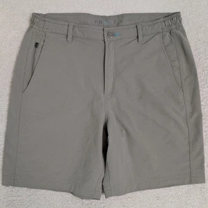 Pantalones Cortos Free Fly Para Hombre M 32x7" Gris Utility II Chino Ligero Elástico - Imagen 1 de 6