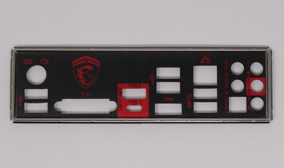 MSI Z170A Gaming Pro Carbon MS-7A12 - ATX Blende Slotblende IO Shield (#7738) - Bild 1 von 1