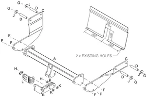 Towtrust Festflansch KFZ Anhängerkupplung für Jaguar X Type Kombi 2003 bis 2010 - Bild 1 von 8