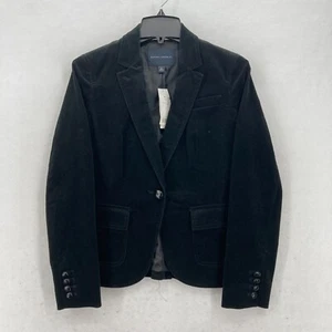 Banana Republic Corduroy Blazer Jacket Women's 6 Black Stretch Single Button NWT - Picture 1 of 13