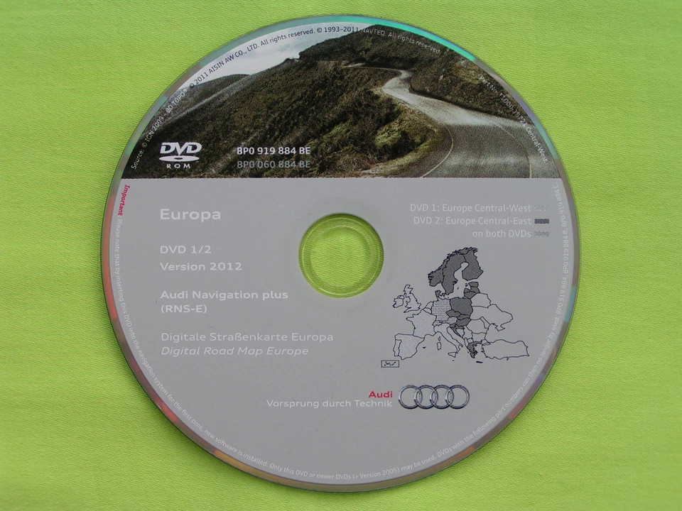 AUDI DVD NAVIGATION PLUS DEUTSCHLAND + EU VERSION 2012 RNS-E A3 A4 A6 TT R8 8P0 - Bild 1 von 1
