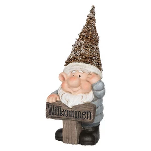 Winterzwerg Weihnachtszweg Wichtel Deko Eingang Tür "Willkommen" - Bild 1 von 3