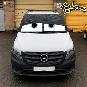 Displayabdeckung Mercedes Vito 447 Polo Verdunkelung Rollo Frostfenster Wohnmobil Wrap Eyes - Bild 1 von 5