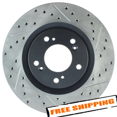 Rotor de freio dianteiro StopTech Sport perfurado e entalhado 1 peça para 00-09 Honda S2000 - Imagem 1 de 4