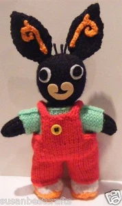 EASTER BUNNY KNITTING PATTERN ONLY OWN DESIGN inspired by bing - Picture 1 of 1