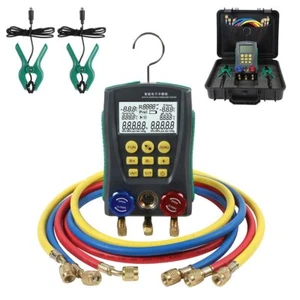 Refrigeration Digital Manifold Gauge Meter HVAC Vacuum Pressure Tempe Tester - Picture 1 of 14