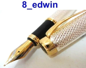 Quality Classic Silver metallic Engraved Super Body Fountain Pen - Picture 1 of 7