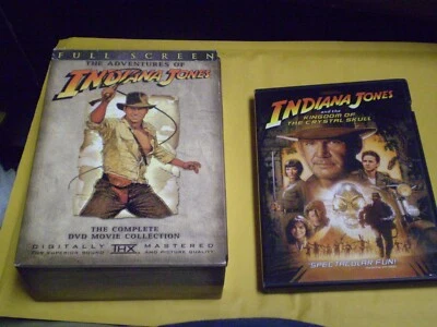 (5) Indiana Jones DVD Lot: Raiders, Temple, Last Crusade & Crystal Skull - Image 1 of 2