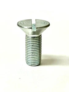 (25) 3/8-24 X 1 Slotted Flat Machine Screw Fine Thread 3/8" X 1 Countersunk Zinc - Picture 1 of 5