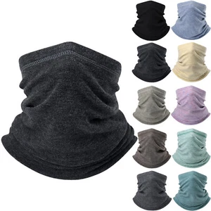 Winter Neck Gaiter Windproof Fleece Warmer Face Mask Scarf Bandana for Men Women - Picture 1 of 22