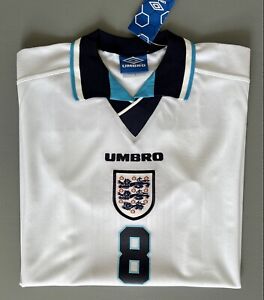England Retro Shirt - GAZZA - BRAND NEW - 1990 World Cup - Gascoigne - Home