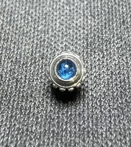 Genuine Cartier Crown Steel With Blue Sapphire Stone 3.8 mm Tube 1.6 mm C12 - Bild 1 von 7