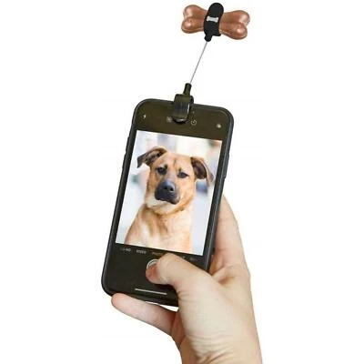 Kikkerland Dog Treat Selfie Clip Phone Food Holder For Pet Puppy Photos