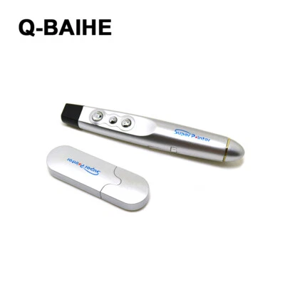 PPT 650nm USB Wireless RF Remote PPT Presentation Red Laser Silver - Image 1 of 4