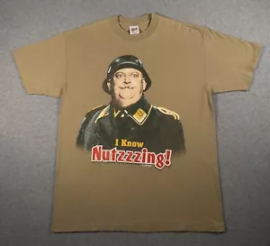 Vintage Hogans Heroes 1997 Sgt Schultz “I Know Nutzzzing” T Shirt Brown Sz XL - Picture 1 of 7