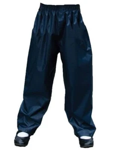 Kids Boys Waterproof Outdoor Trouser Black/Navy 3 - 12 Years - Picture 1 of 3