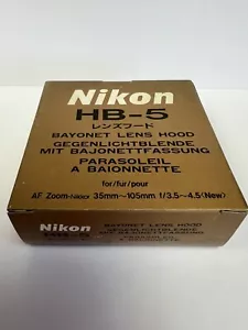 Original Nikon HB-5 Bajonett Gegenlichtblende (New Old Stock) - Bild 1 von 4