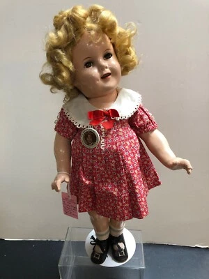 18” Antique Ideal Compo Shirley Temple Doll NRA Tagged Original Dress Adorable S - Image 1 of 4
