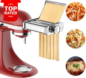 Kitchenaid Pasta Maker Attachment 3-in-1 Stainless Steel Roller Cutter Set - Picture 1 of 12