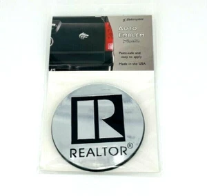 Emblema automático marca REALTOR plateado R solo 3 pulgadas redondo con licencia NAR - Imagen 1 de 3