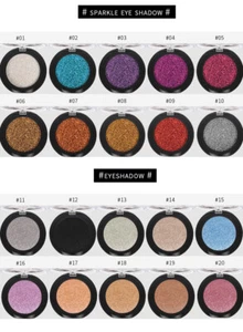 Diamond Pearly Shimmer Matte Eyeshadow Makeup Minerals Glitter Eye Shadow Powder - Picture 1 of 22