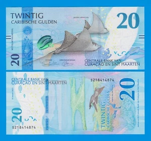 CURACAO and SINT MAARTEN 20 Caribbean Gulden P 2 NEW 2025 UNC - Picture 1 of 1