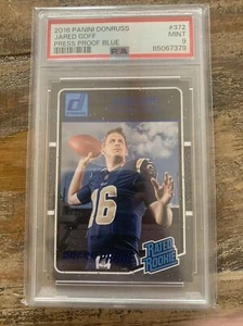 2016 Panini Donruss Jared Goff RC #372, PRESS PROOF BLUE Parallel, PSA 9 POP 24 - Picture 1 of 2
