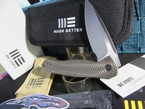 We Knife Co. Kitefin. Golden Satin Titanium and Bronze Titanium. 2001C. NIB - Picture 1 of 11