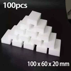 100x Magic Sponge Eraser Melamine Foam Stain Dirt Remover Cleaning Sponges - Picture 1 of 5