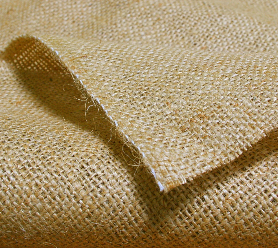⒈METER🚧 JUTE STOFF🌿 HOCH QUALITÄT🚩 NATUR🍀 Sack Deco,2 dichte👍 100cm breit💗 - Bild 1 von 1