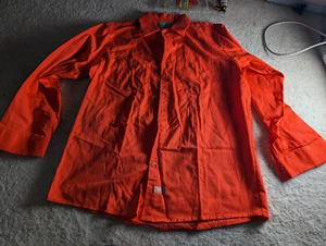 Red Kap Long Sleeve Industrial Work Shirt L button down new safety construction - Picture 1 of 3