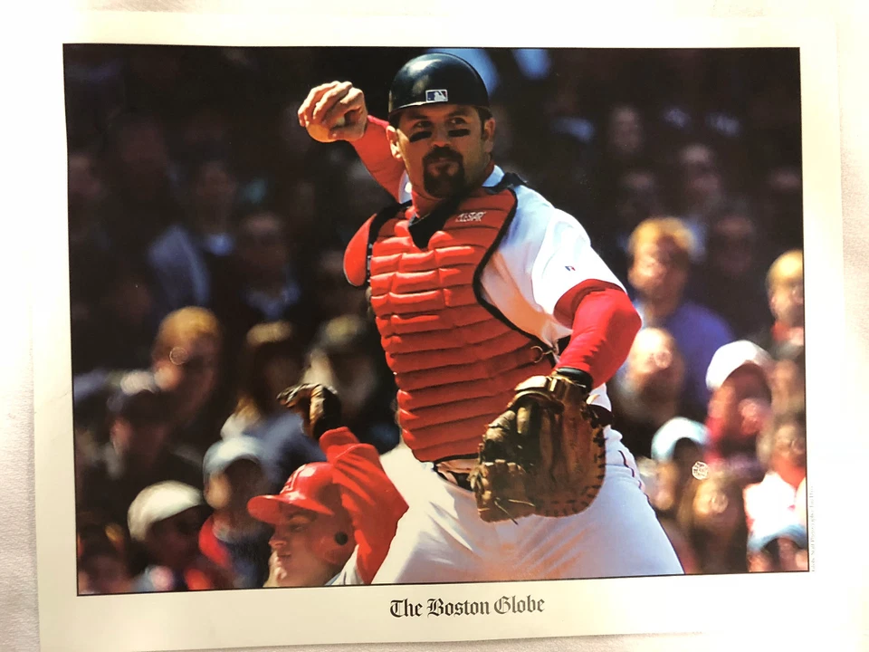 Boston Red Sox Jason Varitek The Boston Globe 8 1/2" x 11" Photo - Image 1 of 1