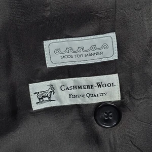 Boss Hugo Boss Men's Dark Gray Double Breast Jacket Coat Cashmere Wool Size 48L - Picture 1 of 17