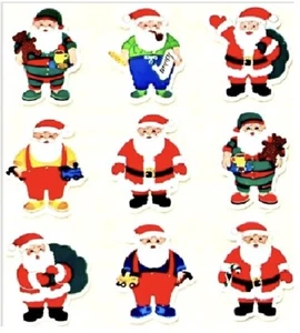 **VINTAGE** Kromekote Micro SANTA CLAUS Sandylion Stickers - Picture 1 of 1