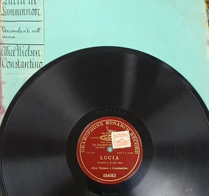 OPERA 78 rpm RECORD Red G&T ALICE NIELSEN & CONSTANTINO Lucia RARE Free Shipping - Picture 1 of 2