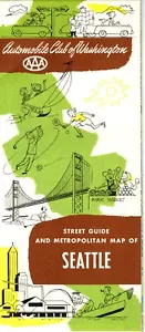 1958 AAA Washington Road Map: Seattle NOS - Picture 1 of 1