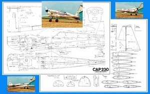 RCSA Model Airplane Plans (RC): CAP 230 45" Highly-Aerobatic Scale for .25-.40 - Picture 1 of 3