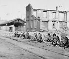 Burned railroad cars Richmond & Petersburg 1865 New 8x10 US Civil War Photo