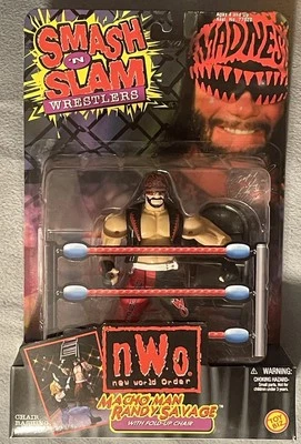WCW Smash N Slam Wrestlers Nuevo Orden Mundial Macho Man Randy Savage ToyBiz 1999 WWE WWF Foto 1 de 4