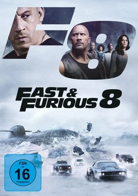 Fast & Furious 8 (DVD) Johnson Dwayne Theron Charlize Diesel Vin (UK IMPORT) - Image 1 of 4