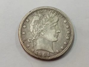 1901-O Barber Quarter Silver ---- Nice Details Coin - Picture 1 of 6